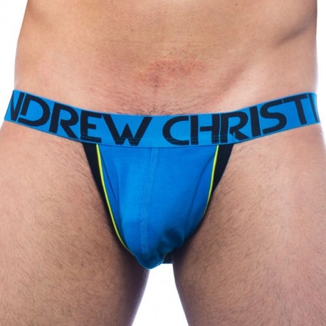 Andrew Christian Retro Pop Jock with Show-It - Electric Blue L