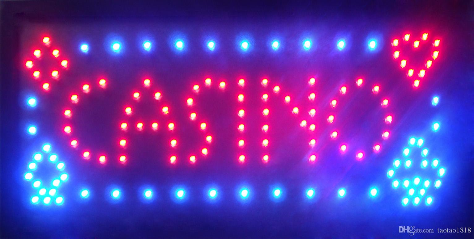 Casino Beer Pub Games Poker Bar LED Sign Neon Light Sign Display 19*10 Inch Indoor