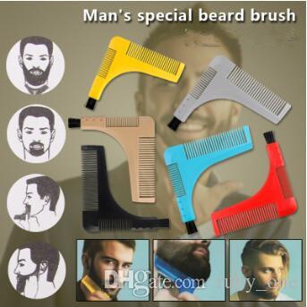 Beard Bro Beard Shaping Tools with Brush Styling Template Shaping Combs for Hair Beard Trim Template Models Moustache Combs CCA9401 60pcs