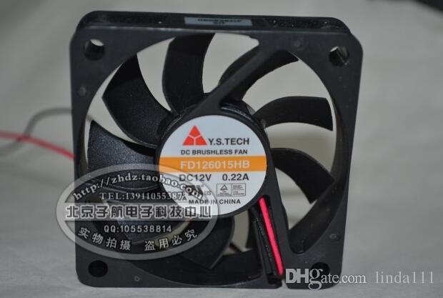 Wholesale: Y.S.TECH FD126015HB 60*60*15 12V 0.22A 2 wire cooling fan power supply fan