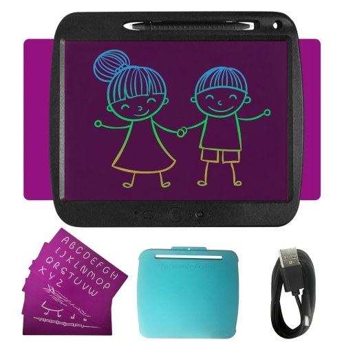 Wiederaufladbares LCD-Schreibtablett 9-Zoll-Handschrift-Zeichnungstablett mit Stylus-Sperrknopf für Kleinkinder zum Kopieren von Lernspielzeug für Jungen und Mädchen