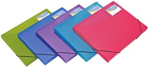 RAPESCO Sammelbox, DIN A4+, 25 mm, farbig sortiert Rückenbreite: 25 mm für bis zu 250 Blatt A4, aus PP, mit - 1 Stück (0804)