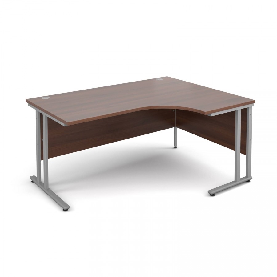 Ergonomic Office Desk 1600mm Corner Desk with Cantilever Legs- Maple