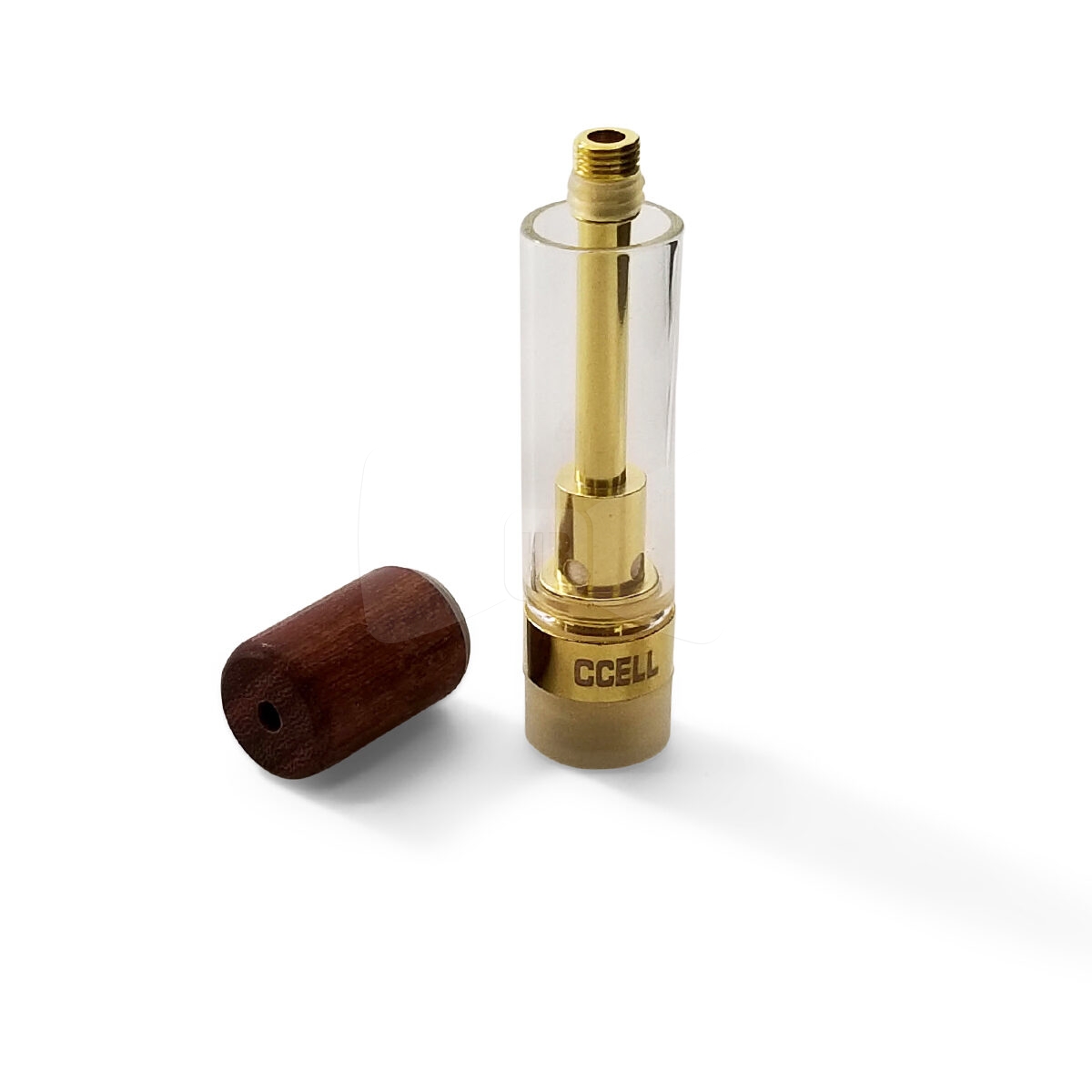 CCell Threaded Cartridge & Mouthpiece Gold 1ML Wood Barrel