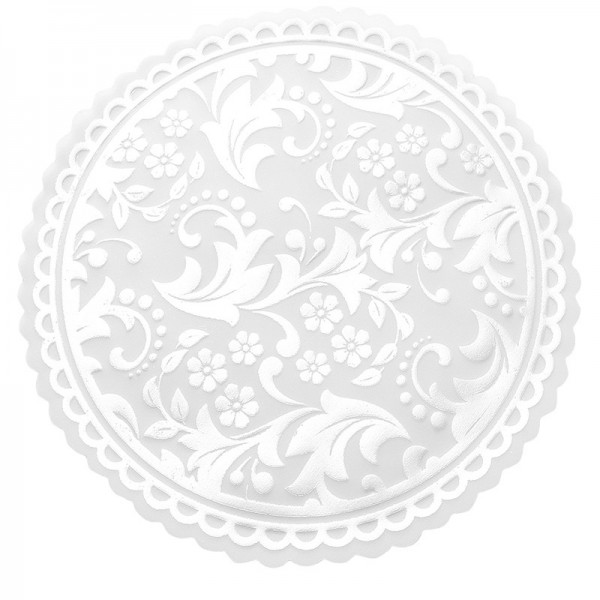 Noblesse Zierdeckchen rund, Transparentpapier, Ø 13cm, weiß, 20 Stück