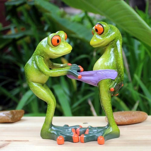 3D état créatif drôle drôle décoration ornement vert figurine