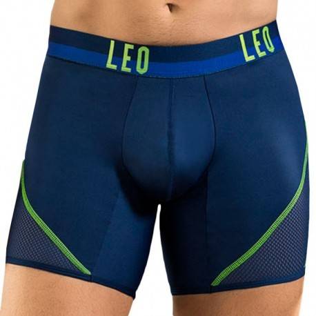 LEO Cool Mesh Sport Long Boxer - Blue S