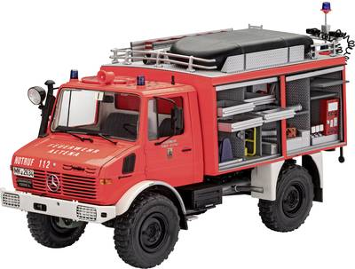 Revell 07531 Schlingmann Unimog RW1 Feuerwehrauto Bausatz 1:24 (07531)