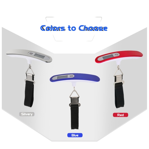Portable 50KG/10g Digital Luggage Scale LCD Electronic Hanging Pocket Scale Weight Balance Data Hold Tare Function Auto Power Off
