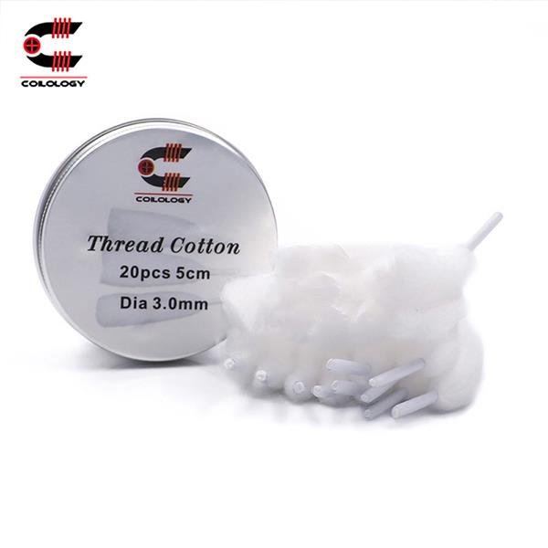 Authentic Coilology Thread Organic Strip Cotton for for RTA Rebuildable Tank Atomizer Building 20 Pcs/Pack