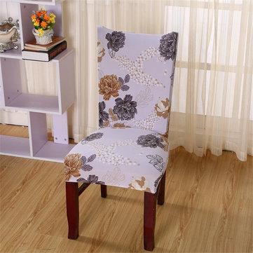 1Pcs Elegant Flower Pattern Elastic Chair Covers Universal Home Wedding Spandex Chair Slipcovers