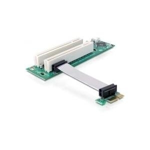 DeLOCK Riser Card PCI Express x1 > 2x PCI - flexibler Kabel links gerichtet 7cm - Riser Card (41341)
