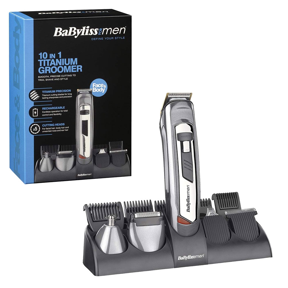 BaByliss Titanium Rechargeable 10-in-1 Hair & Beard Trimmer & Grooming Set 7235U