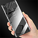 Capinha Para Samsung Galaxy S9 Plus / S9 Com Suporte / Espelho / Flip Capa Proteção Completa Sólido Rígida PU Leather para S9 / S9 Plus / S8 Plus