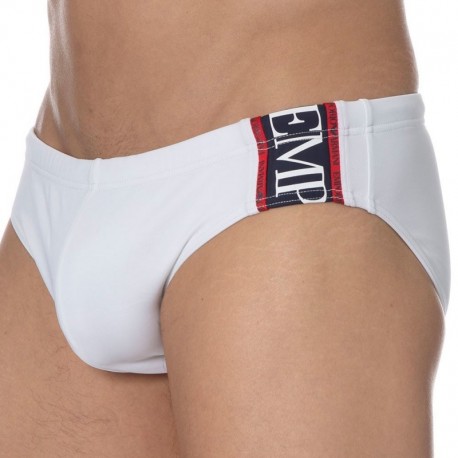 Emporio Armani Brand Addicted Color Block Swim Brief - White XL