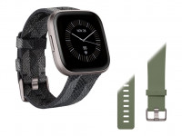 Fitbit Versa 2 Special Edition - Iron Mist - intelligente Uhr mit Band