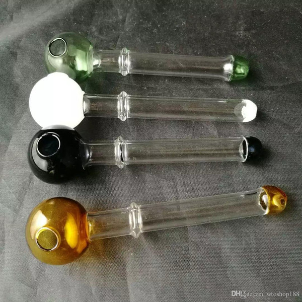 Coloured straight pot Wholesale Glass bongs Oil Burner Glass Water Pipes Oil Rigs Smoking Free