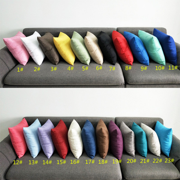 solid color burlap pillow case plain covers cushion cover shams linen square throw pillowcases cushion covers for bench couch sofa st129