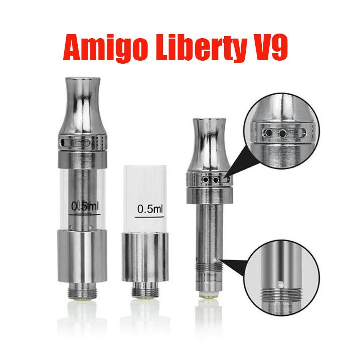 Itsuwa Amigo Liberty V9 Tank Cartridges Ceramic Coils Pyrex Glass Atomizer 510 Thick Oil Bud Touch CE3 O Pen A3 G10 Vaporizer