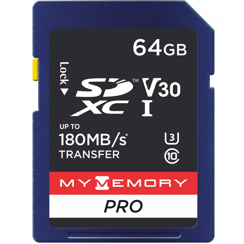MyMemory 64GB V30 PRO SD Card (SDXC) UHS-I U3 - 180MB/s