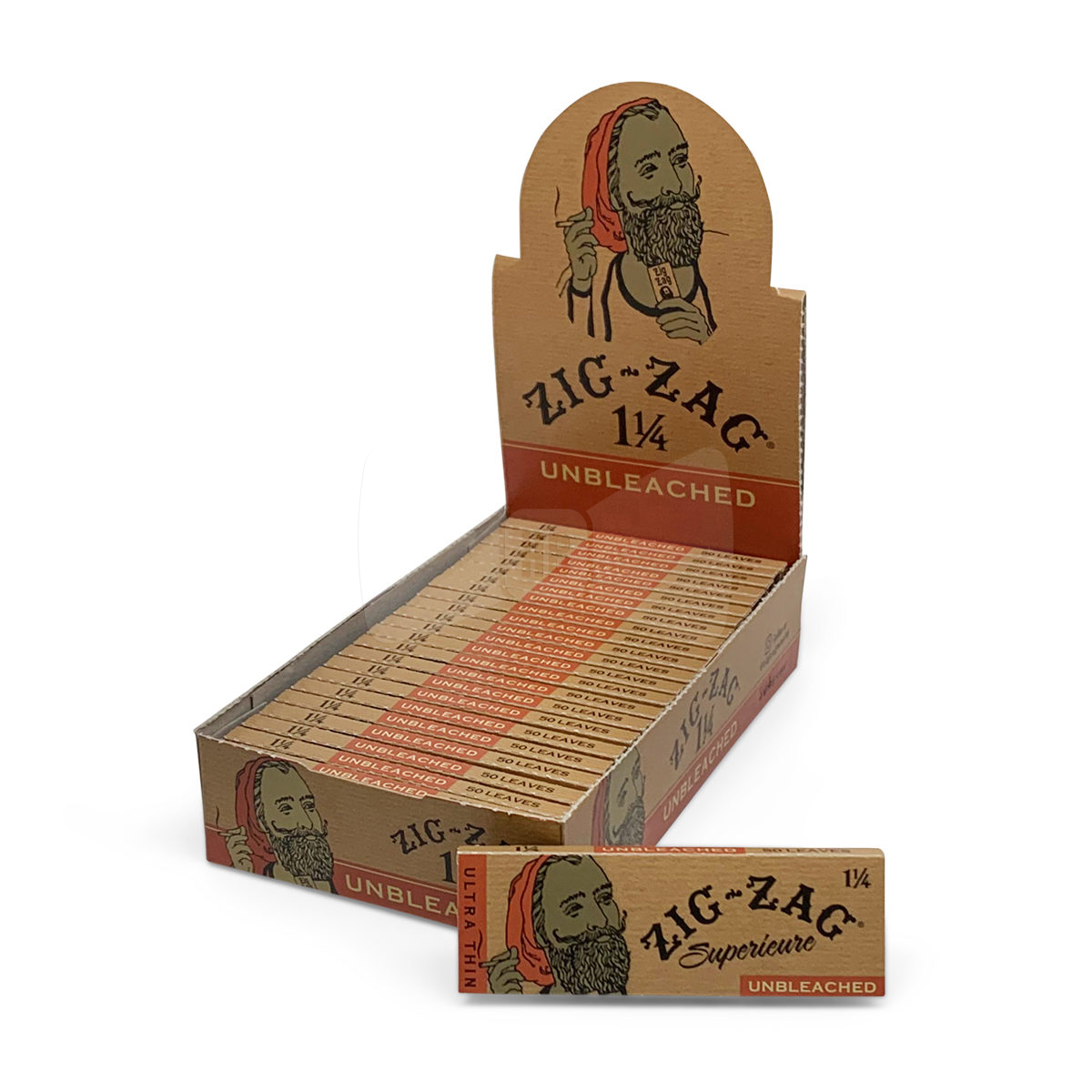 Zig Zag Unbleached 1 1/4 Papers Full Box (24 Packs)