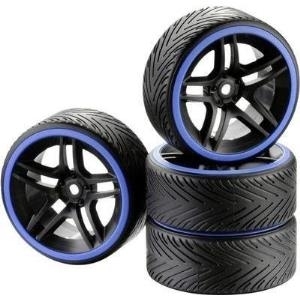 Absima 2510051 - Räder- & Reifen-Set - Absima - Auto - 3 mm - Schwarz - Blau - 6,3 cm (2510051)