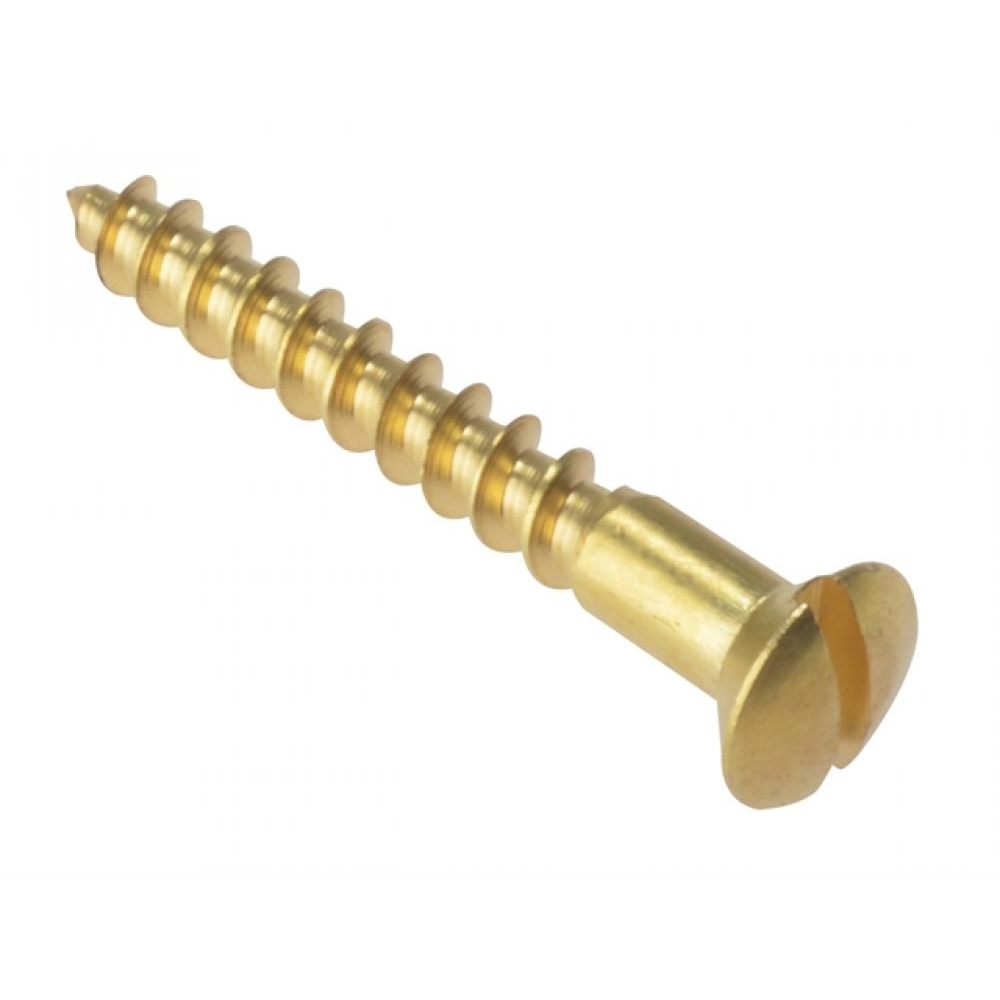 ForgeFix 1.12 x 8 Wood Screw Raised Head Brass ST Box of 200