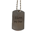 FootPrint Patrón de Personalized Dog Gift Pet Name Id Tag con la cadena para perros