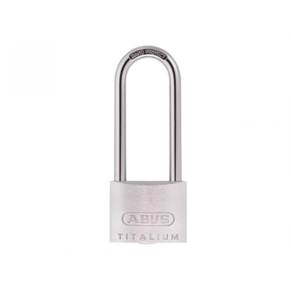 Abus 64TI/50HB80 Titalium Padlock 50mm x 80mm Long Shackle Keyed KA6512