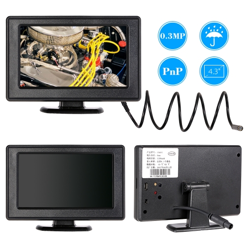 8mm Endoscope Inspection Borescope Tube Snake Camera Video DVR 4.3