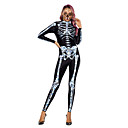 Combinaison Morphsuit Costume de Cosplay Combinaison-pantalon Ninja Squelette / Crâne Adulte Lycra Spandex Costumes de Cosplay Halloween Femme Bloc de Couleur Carnaval Mascarade / Costume Zentai