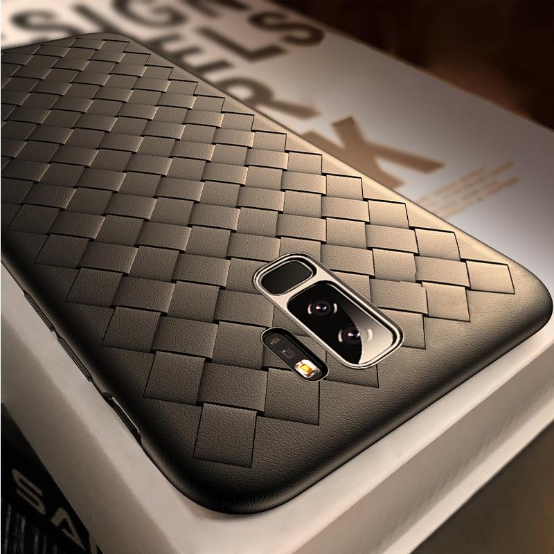 Baseus Pattern Case For Samsung S9 Luxury Grid Matte Hollow Silicone Case For Samsung Galaxy S9 Plus S9+ Coque