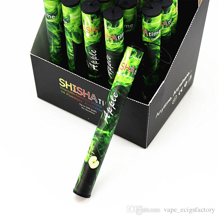 E ShiSha Hookah Pen Disposable Electronic Cigarette Pipe Pen Cigar Fruit Juice Flavor Vape E Cig Stick Shisha Time 500 Puffs 30 Flavors.