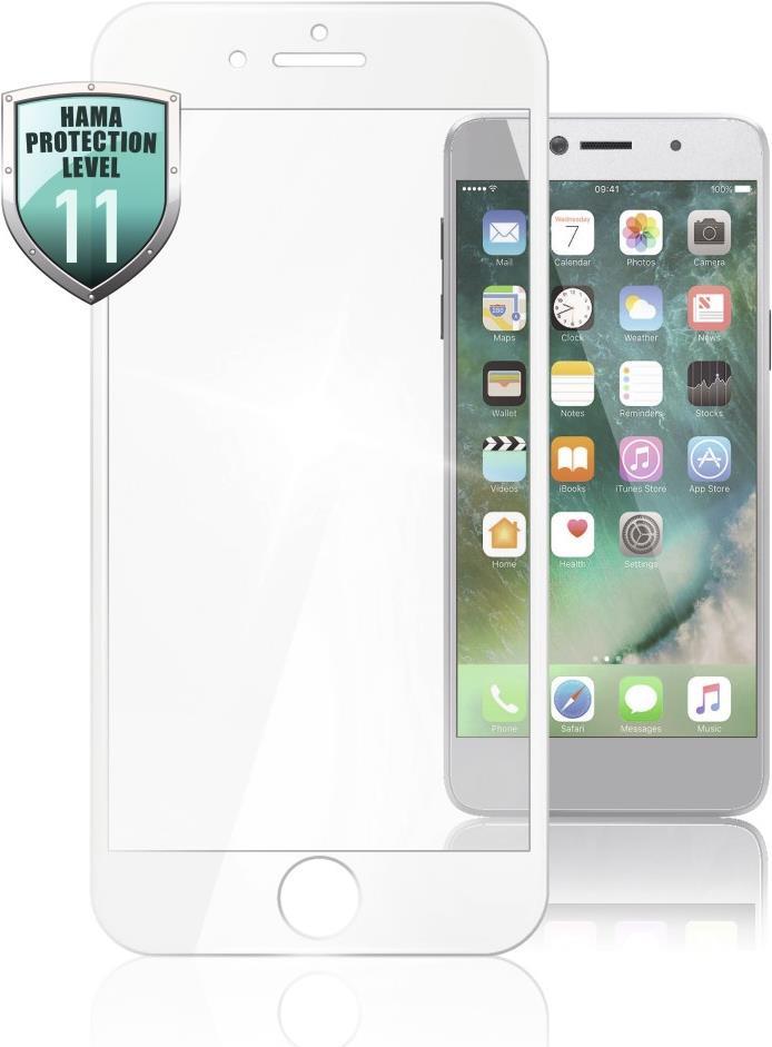 Hama 3D-Full-Screen-Schutzglas für Apple iPhone 6/7/8, Weiß (00183440)