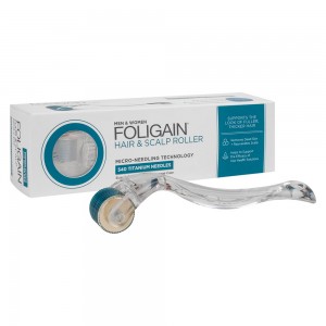 Foligain Haar & Kopfhaut Roller - 540 hochwertige Titan Mikronadeln Haut Stimulationsgerat