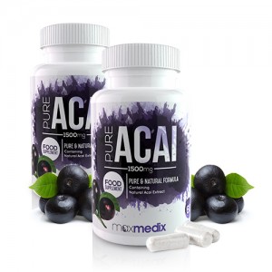 Pure Acai - Pure and Natural Acai Supplement - 1500mg 60 Capsules - 2 Packs
