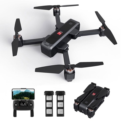 MJX B4W 5G Wifi FPV GPS sin escobillas RC Drone con cámara 2K Gimbal de un solo eje con 2 baterías y bolso