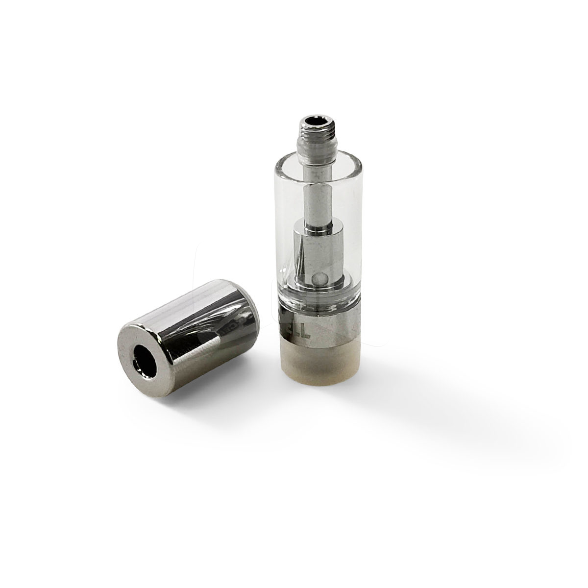 CCell Threaded Cartridge & Mouthpiece Silver .5ML Silver Barrel