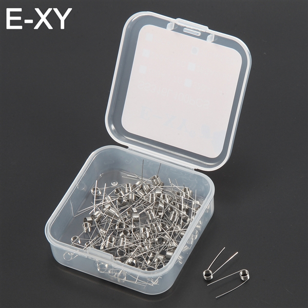 100 x E-XY 316L 30GA 1.5ohm Stainless Steel Pre-coiled Wire Coil for RTA RDA RBA Coil Building (100-Pack)