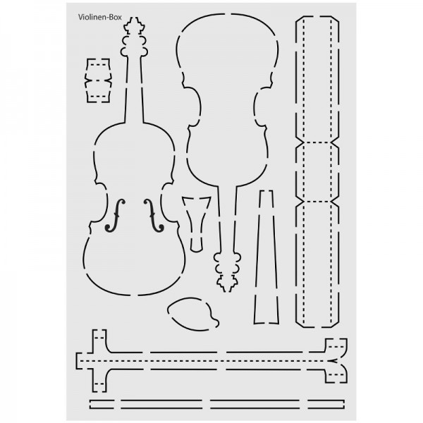 Design-Schablone Nr. 8 "Violinen-Box", DIN A4