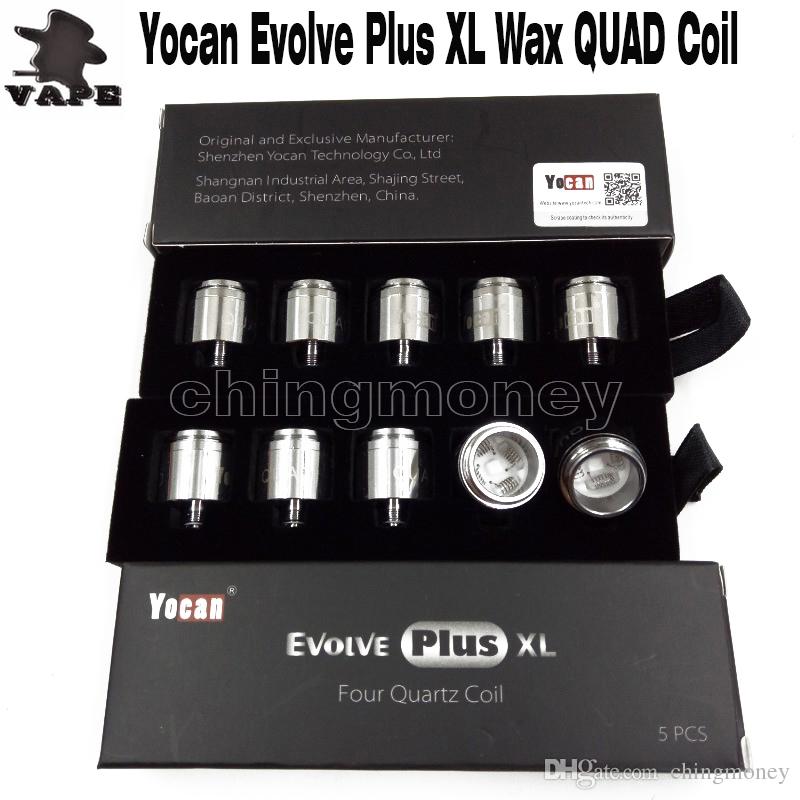 Yocan Evolve Plus XL Wax QUAD Coil Quad Quatz Rod Coils For Yocan Evolve Plus XL Dab Wax Vaporizer Pen