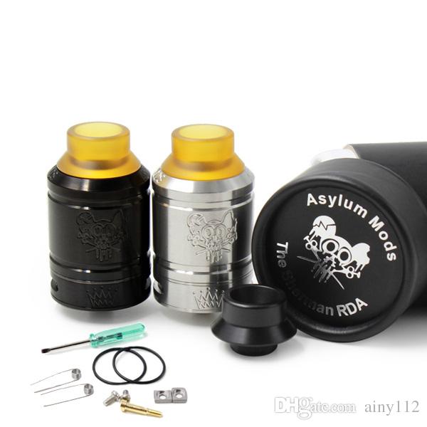 Vaporizer Sherman RDA 28mm Diameter Atomizer with 2 Post Clamp Style Build Deck Adjustable Bottom Airflow fit Mech Mod DHL Free