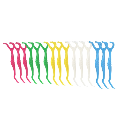 15Pcs Dental Floss Picks Inter-dental Brush Teeth Sticks Toothpick Flosser for Oral Deep Clean Dental Cleaning Tool