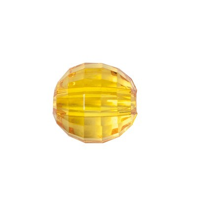 Facetten-Perlen, transparent, Ø6mm, 100 Stück, gelb