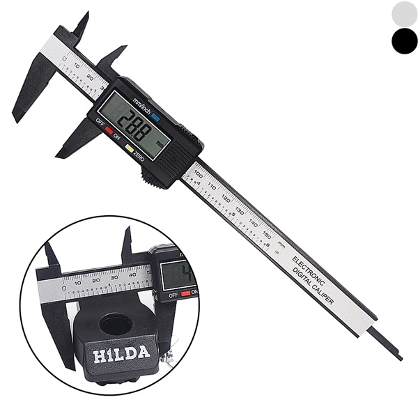 Messwerkzeug 0-150mm 6 Zoll Kunststoff-LCD-Digital-elektronische Carbon-Faser-Messschieber Regel Spur Mikrometer