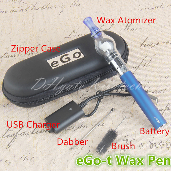 eGo-t wax vaporizer ego t starter kit eGo waxing vape pens best smoking wax kits zipper case 650mah 900mah 1100mah vaporizer-pen