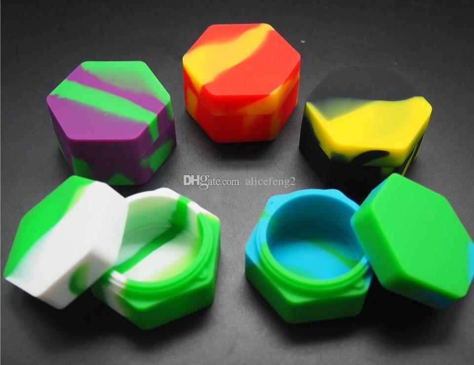 Free shipping!Top quality custom 26 ML nonstick silcone container jars dab silicone wax container