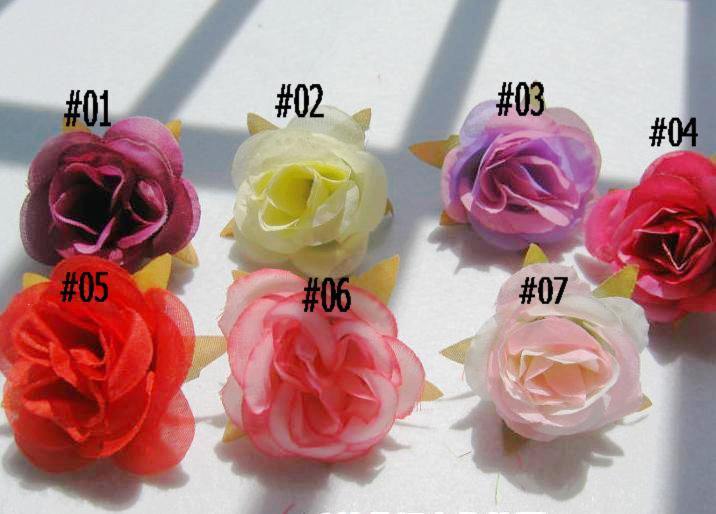 HOT 100p 6cm * 5cm Mixed Order Artificial Silk Simulation Flower Heads Peony Rose Floral Decorations for DIY Wedding Bridal Bouquet