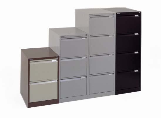 Bisley 2 Drawer Grey Filing Cabinet BS2E