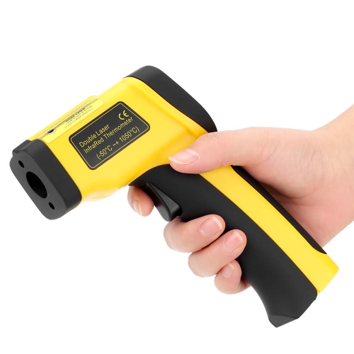 Meterk Double Laser High Precision Non-contact IR Digital Infrared Thermometer Temperature Tester Pyrometer Range -50~1050